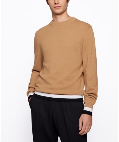 BOSS Men's Crewneck Sweater Tan/Beige $61.64 Sweaters