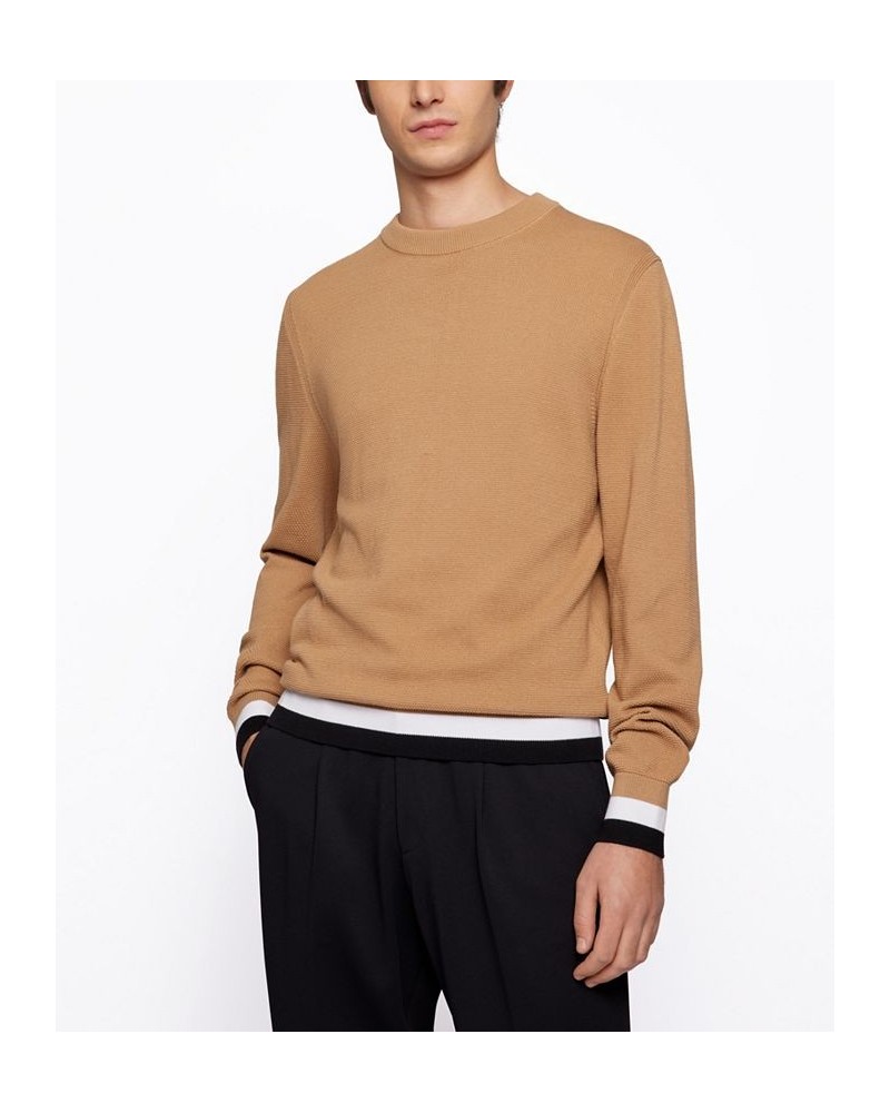 BOSS Men's Crewneck Sweater Tan/Beige $61.64 Sweaters