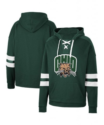 Men's Green Ohio Bobcats Lace-Up 4.0 Pullover Hoodie $30.75 Sweatshirt