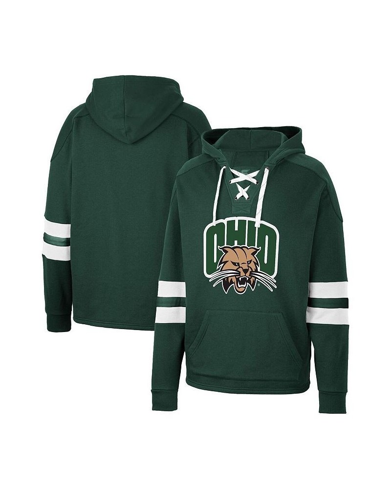 Men's Green Ohio Bobcats Lace-Up 4.0 Pullover Hoodie $30.75 Sweatshirt