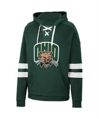 Men's Green Ohio Bobcats Lace-Up 4.0 Pullover Hoodie $30.75 Sweatshirt