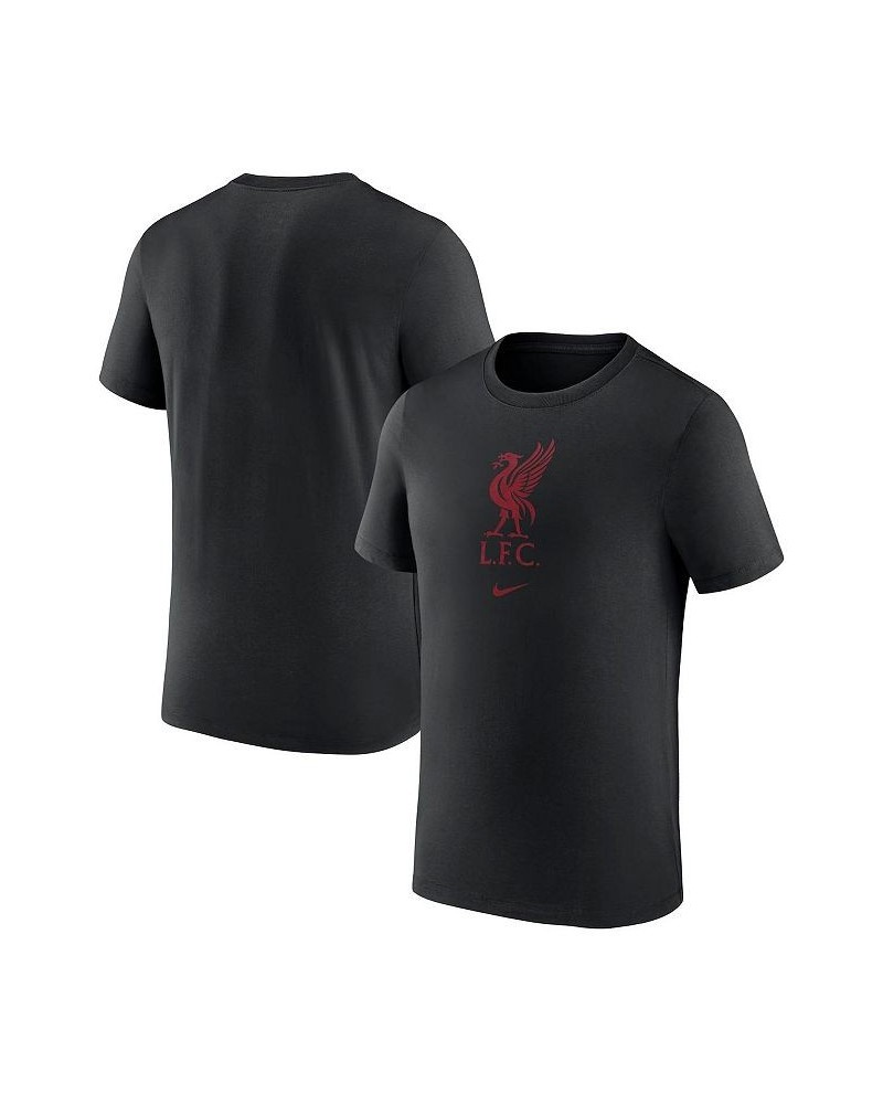 Men's Black Liverpool Team Crest T-shirt $22.50 T-Shirts