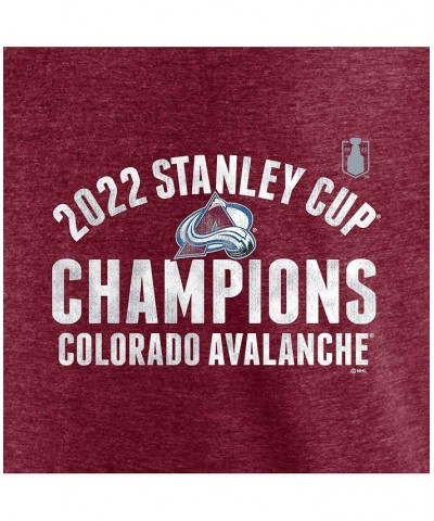 Men's Branded Burgundy Colorado Avalanche 2022 Stanley Cup Champions Slap Shot Tri-Blend T-shirt $19.74 T-Shirts