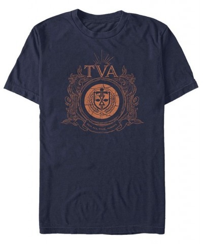 Men's Time Variance Authority Badge Short Sleeve Crew T-shirt Blue $16.80 T-Shirts