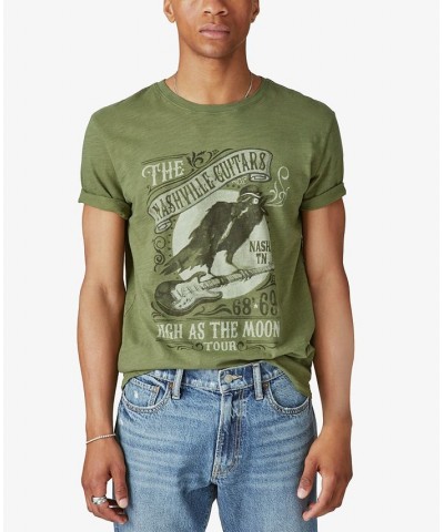 Men's Nashville Crow Graphic Crewneck T-shirt Green $21.46 T-Shirts