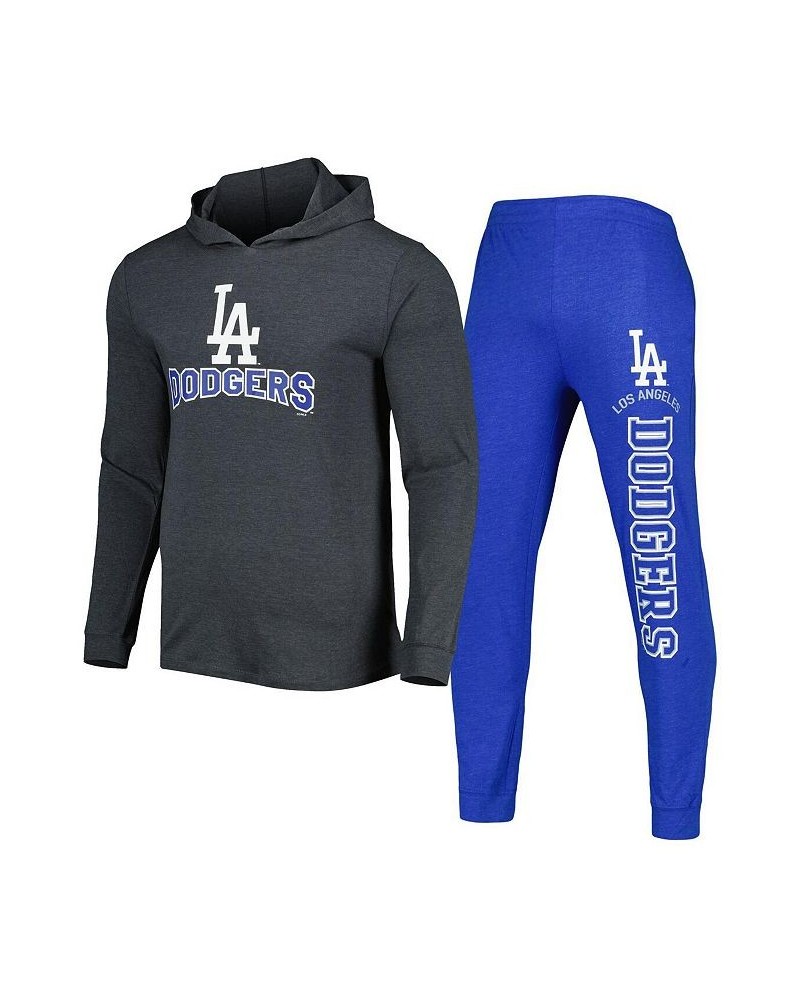 Men's Heather Royal and Heather Charcoal Los Angeles Dodgers Meter Hoodie and Joggers Set $45.00 Pajama