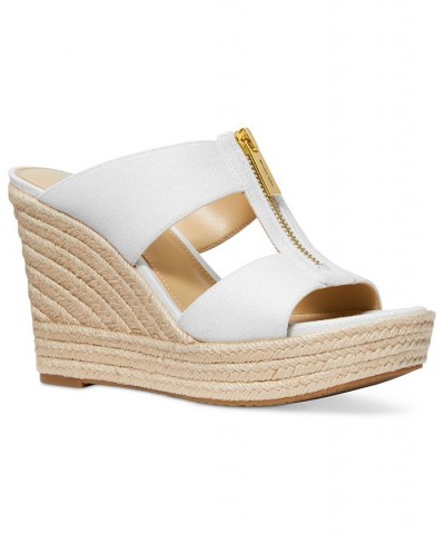 Women's Bradley Espadrille Platform Wedge Sandals White $56.25 Shoes