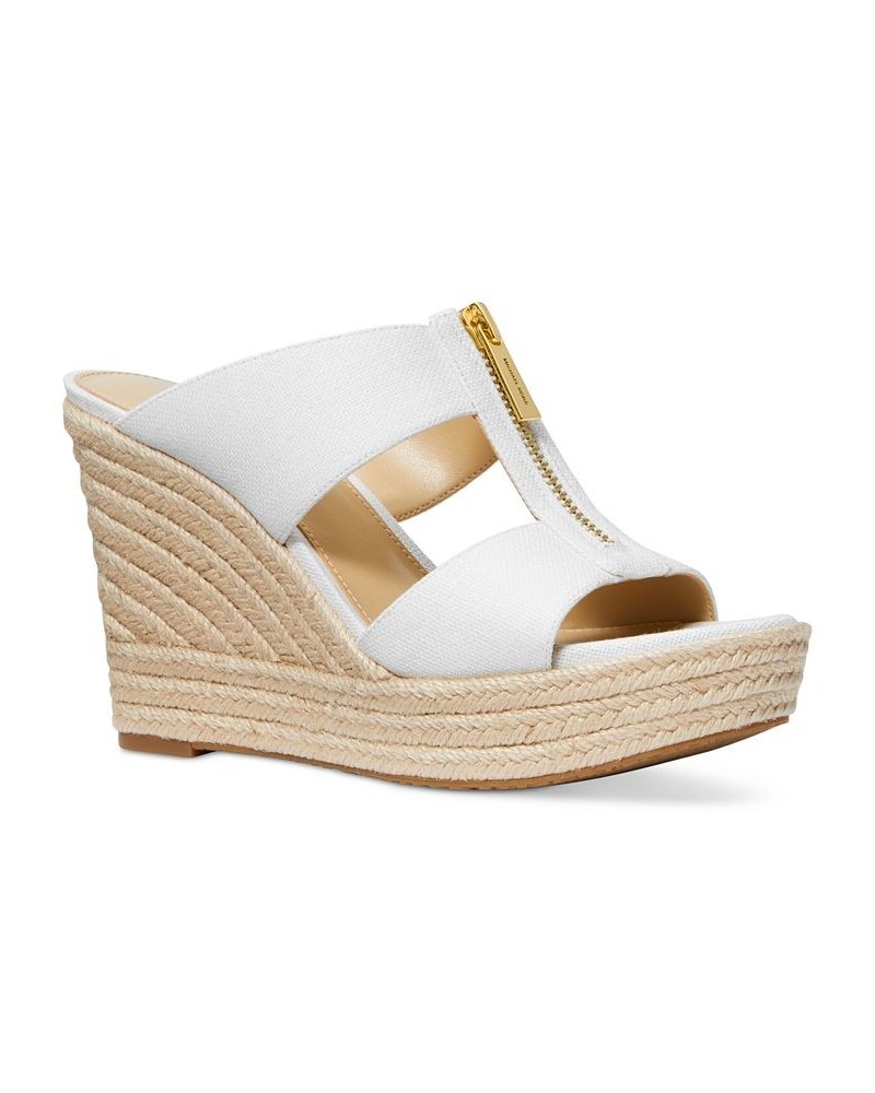 Women's Bradley Espadrille Platform Wedge Sandals White $56.25 Shoes