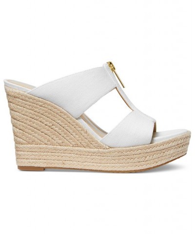 Women's Bradley Espadrille Platform Wedge Sandals White $56.25 Shoes