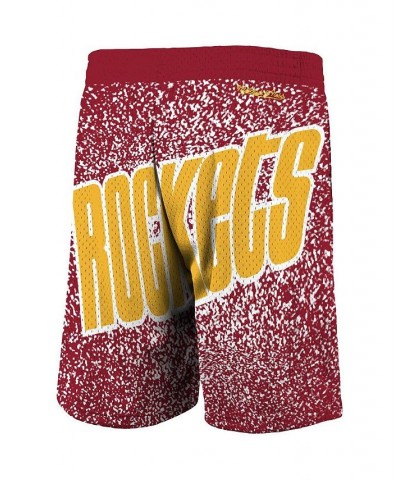 Men's Red Houston Rockets Hardwood Classics Jumbotron Sublimated Shorts $24.80 Shorts