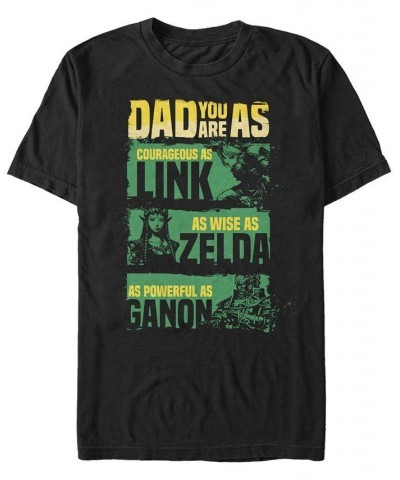 Nintendo Men's Legend of Zelda Dad Strengths Short Sleeve T-Shirt Black $15.05 T-Shirts