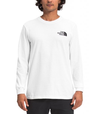 Men's Never Stop Exploring Box Logo Graphic Long-Sleeve T-Shirt Gray $24.75 T-Shirts