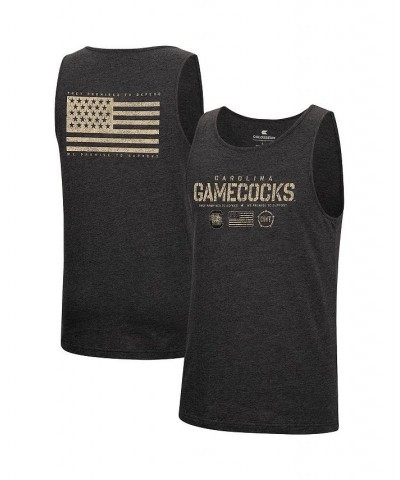 Men's Heathered Black South Carolina Gamecocks Military-Inspired Appreciation OHT Transport Tank Top $21.19 T-Shirts