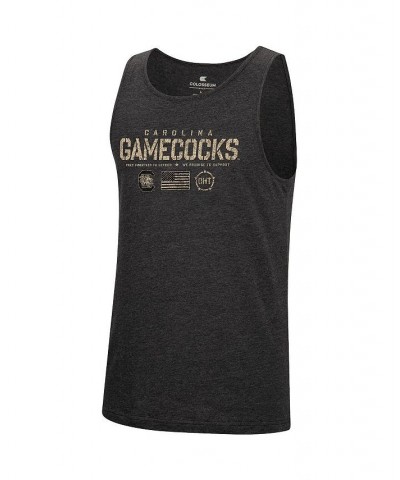 Men's Heathered Black South Carolina Gamecocks Military-Inspired Appreciation OHT Transport Tank Top $21.19 T-Shirts