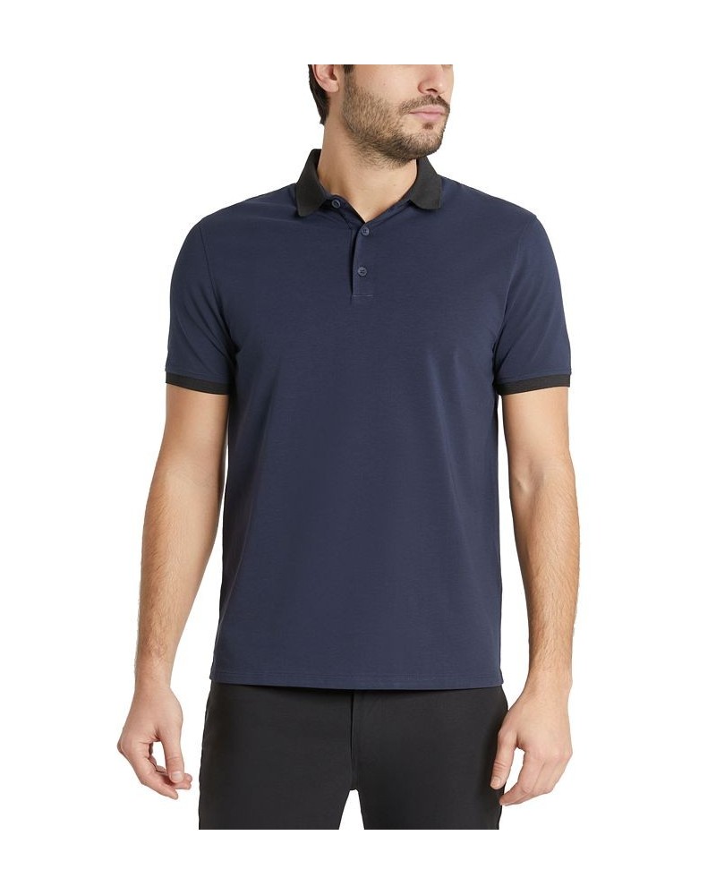 Men's Solid Button Placket Polo Shirt PD02 $28.98 Polo Shirts