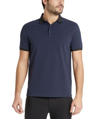 Men's Solid Button Placket Polo Shirt PD02 $28.98 Polo Shirts