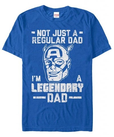 Men's Legendary Dad Man Short Sleeve Crew T-shirt Blue $16.45 T-Shirts