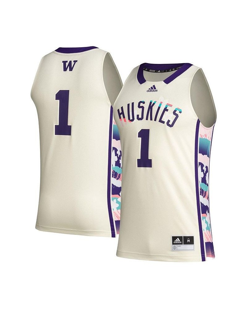 Men's 1 Khaki Washington Huskies Honoring Black Excellence Basketball Jersey $41.00 Jersey