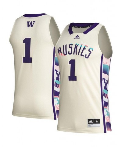 Men's 1 Khaki Washington Huskies Honoring Black Excellence Basketball Jersey $41.00 Jersey