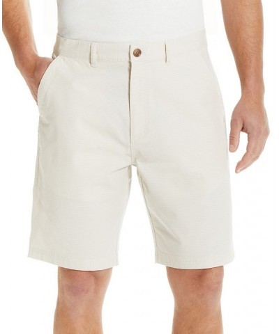 Men's 9" Inseam Stretch Ribbed Ottoman Flat Front Shorts Ivory/Cream $18.00 Shorts