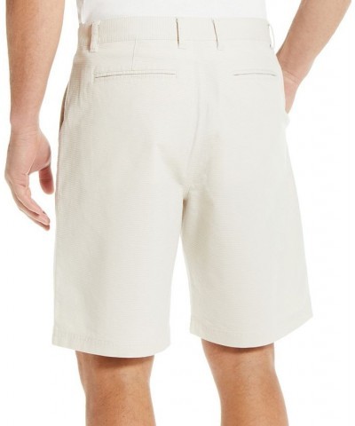 Men's 9" Inseam Stretch Ribbed Ottoman Flat Front Shorts Ivory/Cream $18.00 Shorts