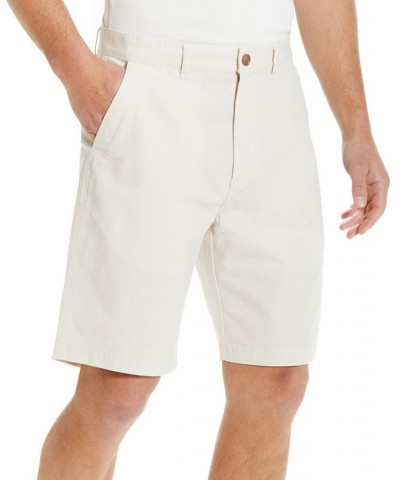 Men's 9" Inseam Stretch Ribbed Ottoman Flat Front Shorts Ivory/Cream $18.00 Shorts