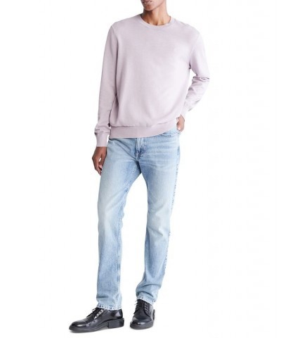 Men's Solid Supima Cotton Crewneck Sweater Purple $29.40 Sweaters