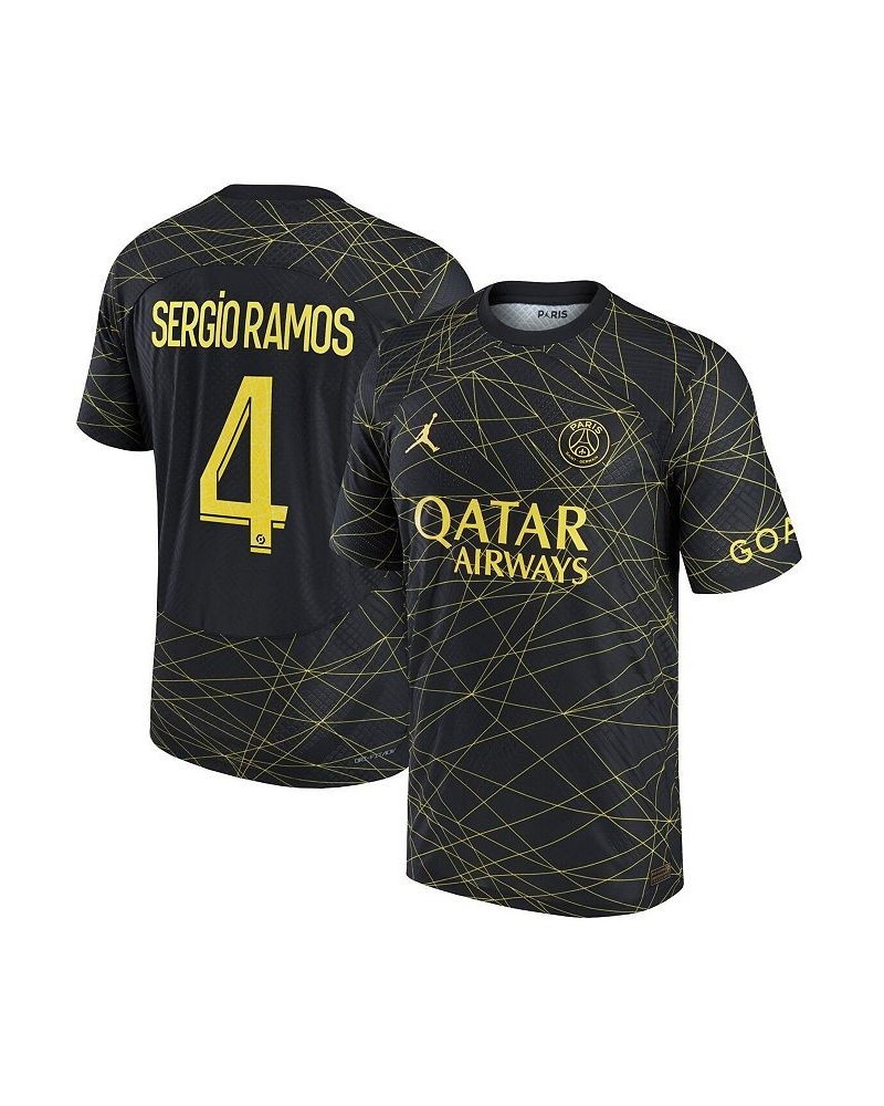 Men's Brand Sergio Ramos Black Paris Saint-Germain 2022/23 Fourth Vapor Match Authentic Player Jersey $83.85 Jersey