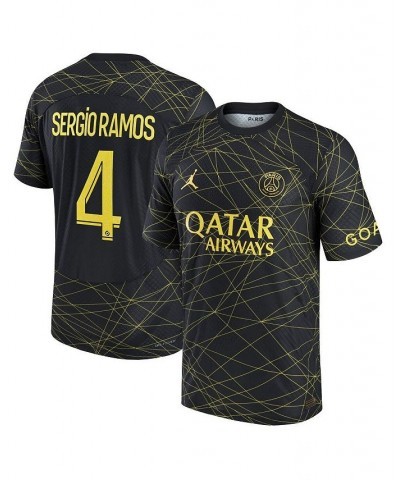 Men's Brand Sergio Ramos Black Paris Saint-Germain 2022/23 Fourth Vapor Match Authentic Player Jersey $83.85 Jersey