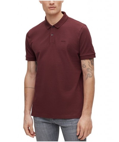 BOSS Men's Cotton Embroidered Logo Polo Shirt Red $43.20 Polo Shirts