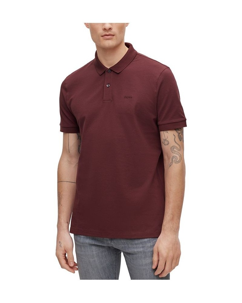 BOSS Men's Cotton Embroidered Logo Polo Shirt Red $43.20 Polo Shirts