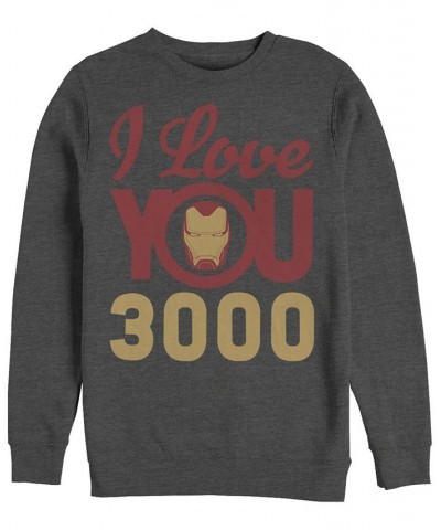 Marvel Men's Avengers Endgame Iron Man Face I Love You 3000, Crewneck Fleece Blue $28.59 Sweatshirt