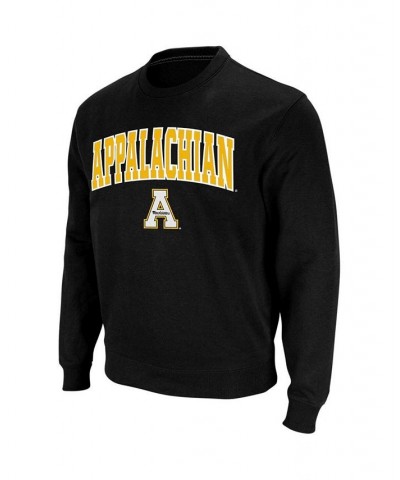 Men's Black Appalachian State Mountaineers Arch Logo Crew Neck Sweatshirt $24.43 Sweatshirt