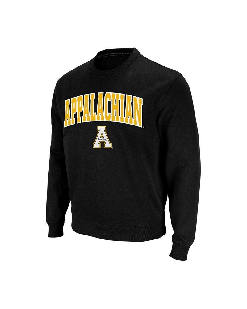 Men's Black Appalachian State Mountaineers Arch Logo Crew Neck Sweatshirt $24.43 Sweatshirt