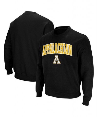 Men's Black Appalachian State Mountaineers Arch Logo Crew Neck Sweatshirt $24.43 Sweatshirt