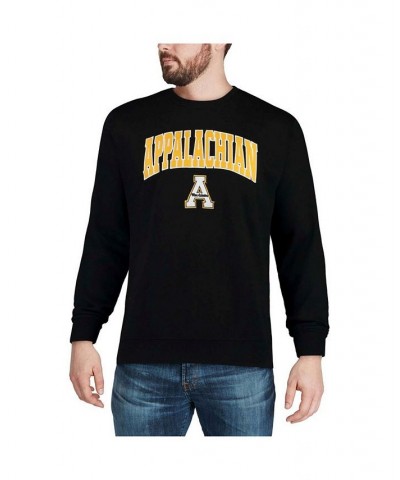 Men's Black Appalachian State Mountaineers Arch Logo Crew Neck Sweatshirt $24.43 Sweatshirt