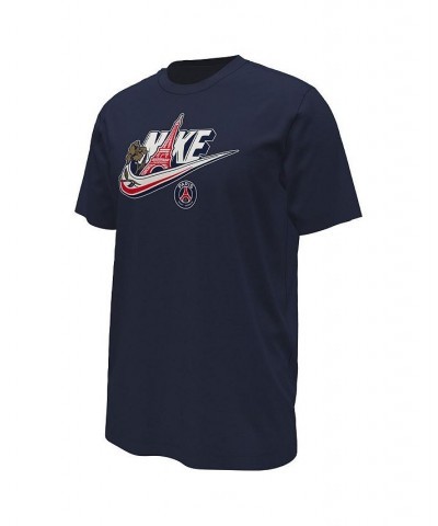 Men's Navy Paris Saint-Germain Futura T-shirt $23.84 T-Shirts