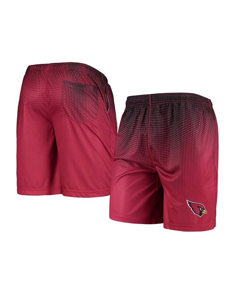 Men's Cardinal and Black Arizona Cardinals Pixel Gradient Training Shorts $26.49 Shorts