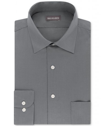 Men's Classic/Regular Fit Stretch Wrinkle Free Sateen Dress Shirt Gray $20.65 Dress Shirts