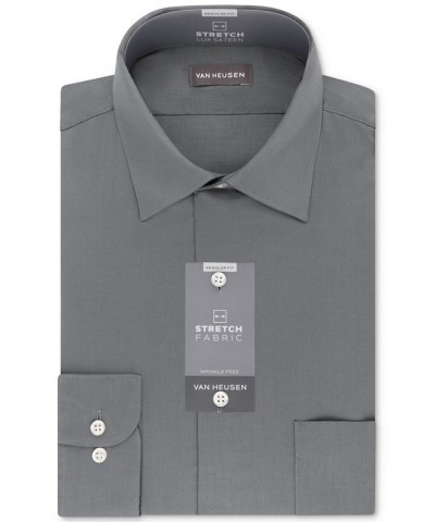 Men's Classic/Regular Fit Stretch Wrinkle Free Sateen Dress Shirt Gray $20.65 Dress Shirts