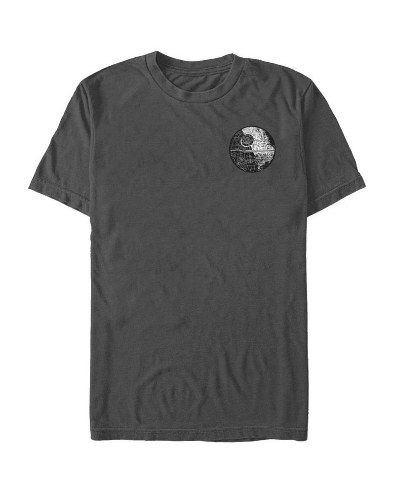 Star Wars Men's Death Star Patch Pocket Short Sleeve T-Shirt Gray $19.24 T-Shirts