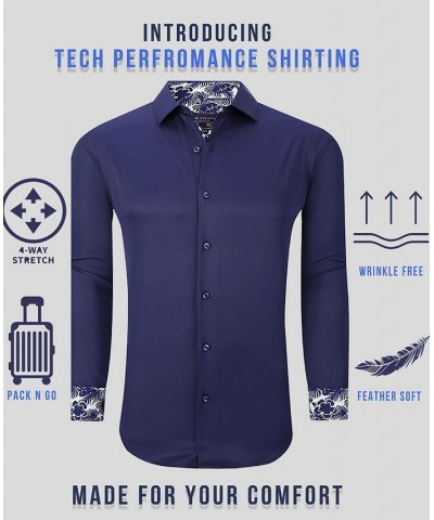 Men's Solid Slim Fit Wrinkle Free Stretch Dress Shirt $16.80 Dress Shirts