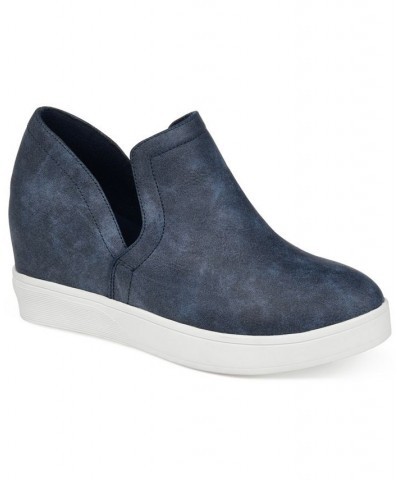 Women's Cardi Wedge Sneakers Gray $49.39 Shoes