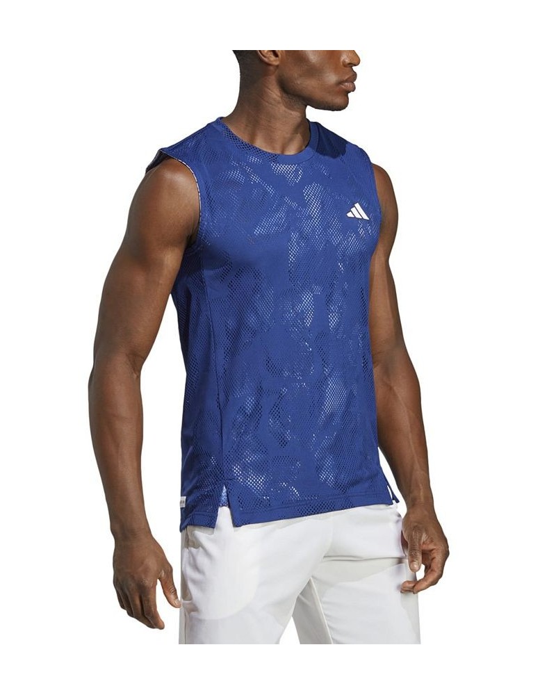 Men's Melbourne Tennis Slim-Fit Sleeveless Performance T-Shirt Blue $35.70 T-Shirts