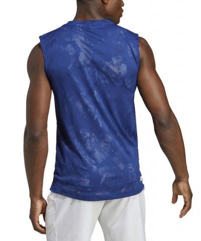 Men's Melbourne Tennis Slim-Fit Sleeveless Performance T-Shirt Blue $35.70 T-Shirts