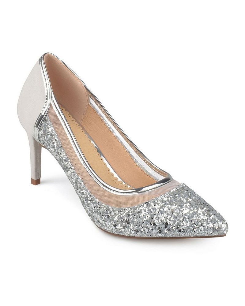 Women's Kalani Heels Silver $46.00 Shoes