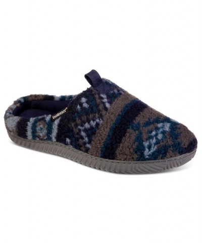 Men's Fairisle Hoodback Slipper Blue $19.72 Shoes