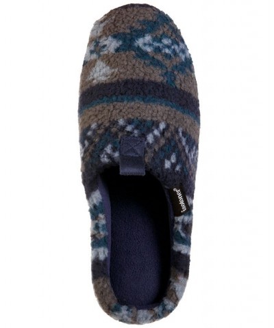 Men's Fairisle Hoodback Slipper Blue $19.72 Shoes