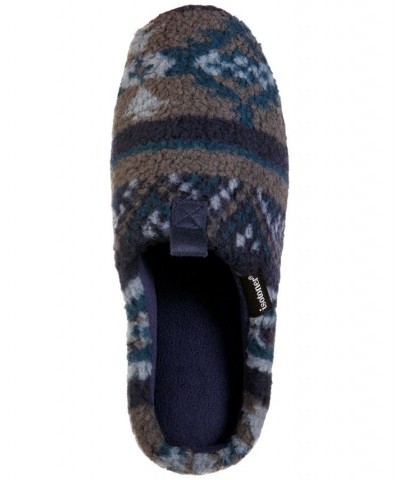 Men's Fairisle Hoodback Slipper Blue $19.72 Shoes