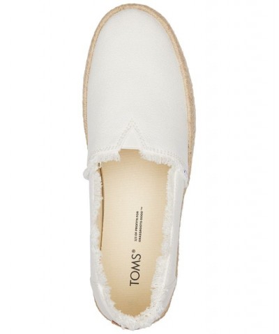 Women's Valencia Canvas Platform Espadrilles White $36.49 Shoes